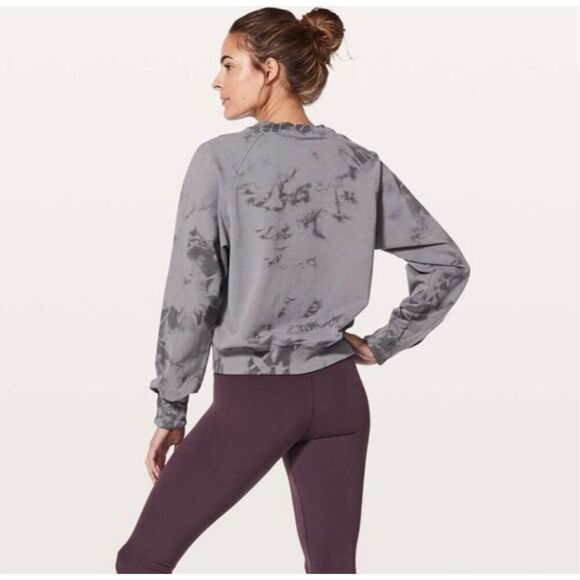 Lululemon Ready To Roll Crew Pullover Crewneck Sweatshirt Shibori Gris Magnum 6 - Picture 2 of 11